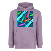 Lavender school pencil seamless pattern Heavyweight Hoodie - BundleAndBundleShop