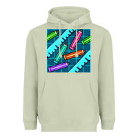 Matcha school pencil seamless pattern Heavyweight Hoodie - BundleAndBundleShop