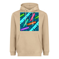 Mushroom school pencil seamless pattern Heavyweight Hoodie - BundleAndBundleShop
