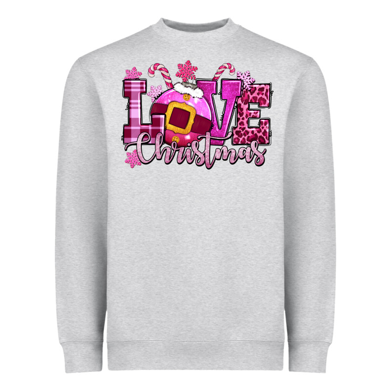 Love Christmas Pink Heavyweight Sweatshirt by CowGirlArtShop | Teevron