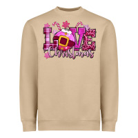 Mushroom love christmas pink Heavyweight Sweatshirt - CowGirlArtShop
