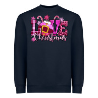 Navy love christmas pink Heavyweight Sweatshirt - CowGirlArtShop