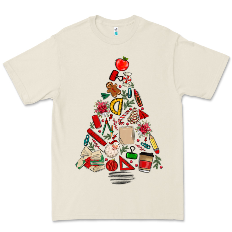 Teacher Christmas Tree Premium Tee by MaliasSmallBusiness | Teevron