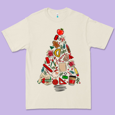 Teacher Christmas Tree Premium Tee Designed By Maliassmallbusiness