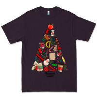 Plum teacher christmas tree Premium Tee - MaliasSmallBusiness