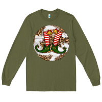 Army Green Elf Shoes Christmas Long Sleeve Tee - RanaPortraitStore