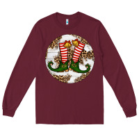 Burgundy Elf Shoes Christmas Long Sleeve Tee - RanaPortraitStore