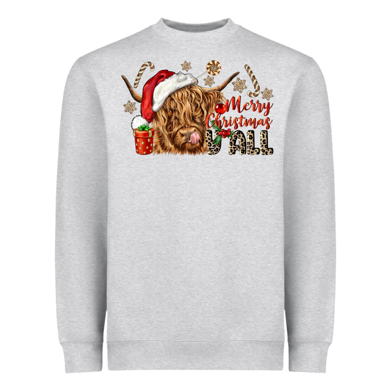Merry Christmas Yall Heavyweight Sweatshirt by CowGirlArtShop | Teevron