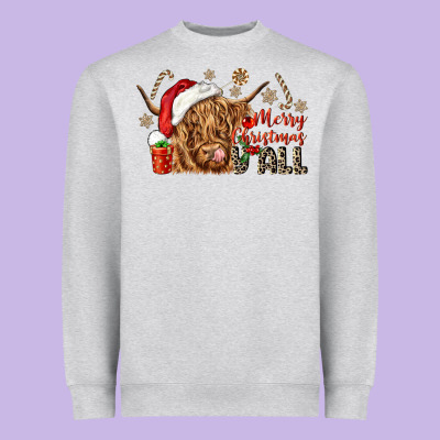 Merry Christmas Yall Heavyweight Sweatshirt Designed By Cowgirlartshop