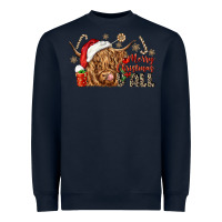 Navy merry christmas yall Heavyweight Sweatshirt - CowGirlArtShop
