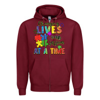 Burgundy Changing lives one session at a time Zipper Hoodie - FaDigitalArtStudio