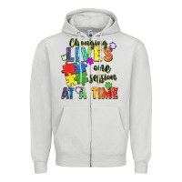 Dove Grey Changing lives one session at a time Zipper Hoodie - FaDigitalArtStudio