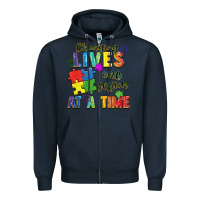 Navy Changing lives one session at a time Zipper Hoodie - FaDigitalArtStudio