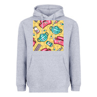 Heather Grey nurse medicine seamless pattern Heavyweight Hoodie - BundleAndBundleShop