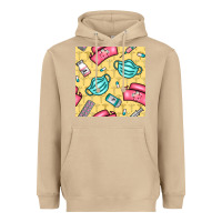 Mushroom nurse medicine seamless pattern Heavyweight Hoodie - BundleAndBundleShop