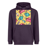 Plum nurse medicine seamless pattern Heavyweight Hoodie - BundleAndBundleShop
