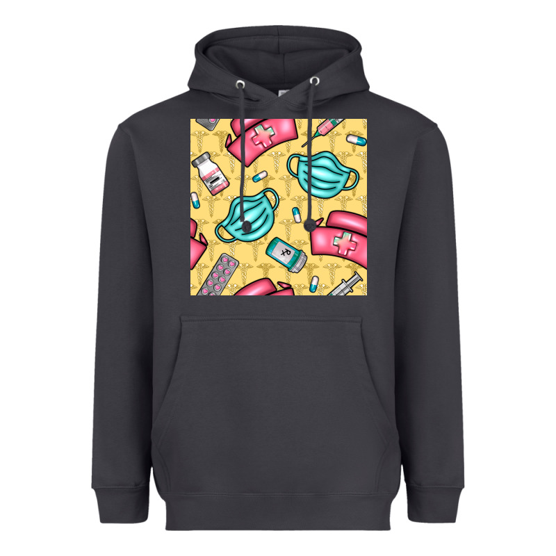 Nurse Medicine Seamless Pattern Heavyweight Hoodie by BundleAndBundleShop | Teevron