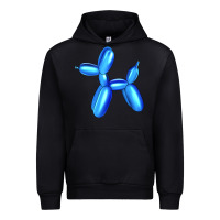 Black Blue Dog Balloon Urban Hoodie - Artiststas