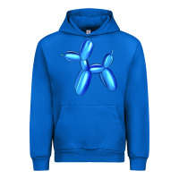 Cobalt Blue Dog Balloon Urban Hoodie - Artiststas