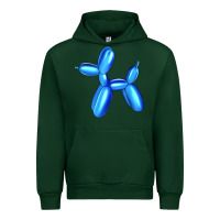 Forest Green Blue Dog Balloon Urban Hoodie - Artiststas
