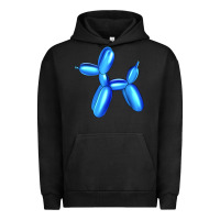 Pigment Black Blue Dog Balloon Urban Hoodie - Artiststas