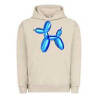 Pigment French Oak Blue Dog Balloon Urban Hoodie - Artiststas