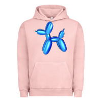 Pigment Salmon Blue Dog Balloon Urban Hoodie - Artiststas