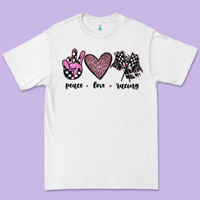 Peace Love Racing Premium Tee Designed By Jahusdesignshop