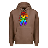 Chestnut Pride ribbon Premium Hoodie - FaDigitalArtStudio