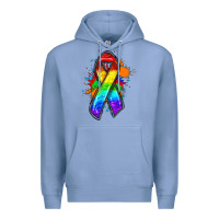 Colony Blue Pride ribbon Premium Hoodie - FaDigitalArtStudio