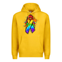 Lemon Pride ribbon Premium Hoodie - FaDigitalArtStudio