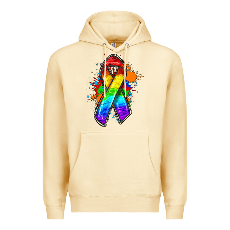 Pride Ribbon Premium Hoodie by FaDigitalArtStudio | Teevron