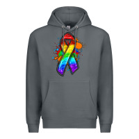 Rock Pride ribbon Premium Hoodie - FaDigitalArtStudio