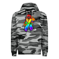 Slate Camo Pride ribbon Premium Hoodie - FaDigitalArtStudio