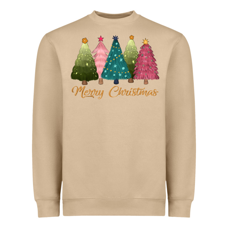 Merry Christmas Trees Heavyweight Sweatshirt by CowGirlArtShop | Teevron