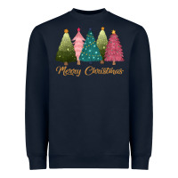 Navy merry christmas trees Heavyweight Sweatshirt - CowGirlArtShop