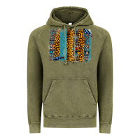 Vintage Olive Aztec Leopard Glitter Brushstrokes Vintage Hoodie - Bettercallsaul