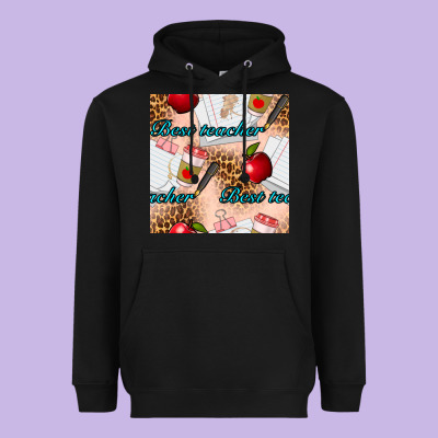 Best Teacher Seamless Pattern Heavyweight Hoodie Designed By Bundleandbundleshop