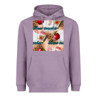 Lavender Best Teacher Seamless Pattern Heavyweight Hoodie - BundleAndBundleShop