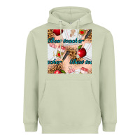Matcha Best Teacher Seamless Pattern Heavyweight Hoodie - BundleAndBundleShop