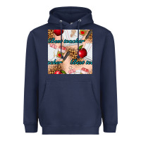 Navy Best Teacher Seamless Pattern Heavyweight Hoodie - BundleAndBundleShop