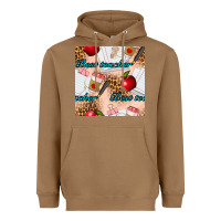 Toasted Coconut Best Teacher Seamless Pattern Heavyweight Hoodie - BundleAndBundleShop