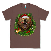 Chestnut christmas bear  wreath Classic Tee - BarkalooDesign