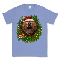 Colony Blue christmas bear  wreath Classic Tee - BarkalooDesign