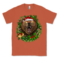 Copper christmas bear  wreath Classic Tee - BarkalooDesign
