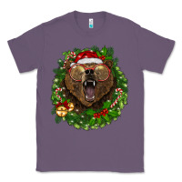 Lavender christmas bear  wreath Classic Tee - BarkalooDesign