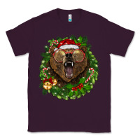 Plum christmas bear  wreath Classic Tee - BarkalooDesign