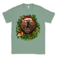 Sage christmas bear  wreath Classic Tee - BarkalooDesign