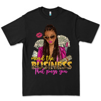 Black mind the business that pays you afro woman Premium Tee - NancyCooperArtShop