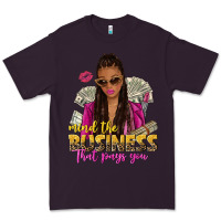 Plum mind the business that pays you afro woman Premium Tee - NancyCooperArtShop